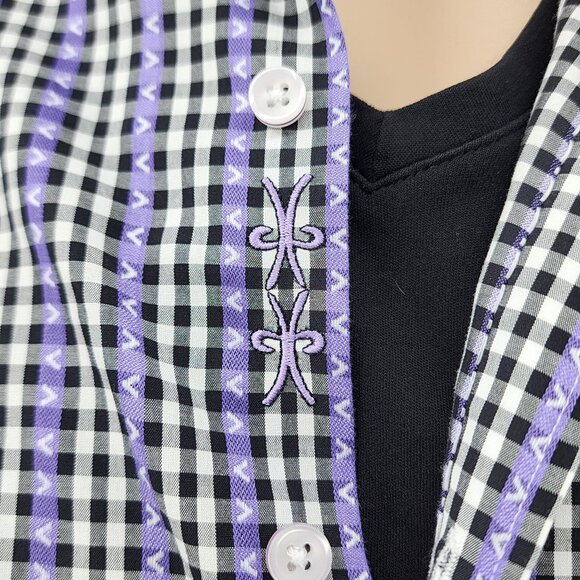 Robert Graham Mens Classic Fit Checkered Long Sleeve Shirt Large - Picture 9 of 13